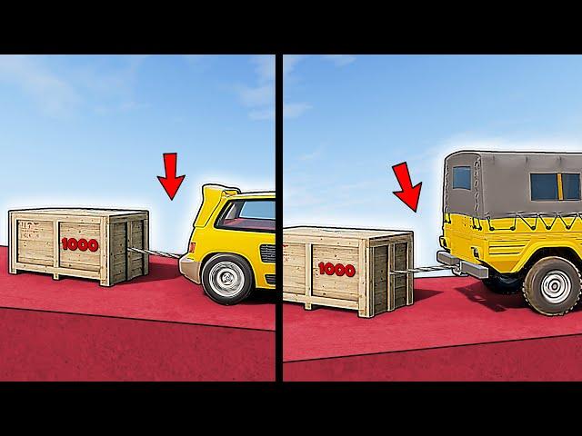 Vehicles VS 1000kg Crate in BeamNG.drive