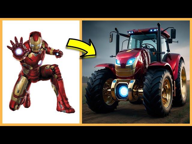 AVENGERS But TRACTOR  VENGERS  All Characters (marvel & DC) 2024