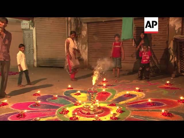 Hindus celebrate Diwali, the festival of lights