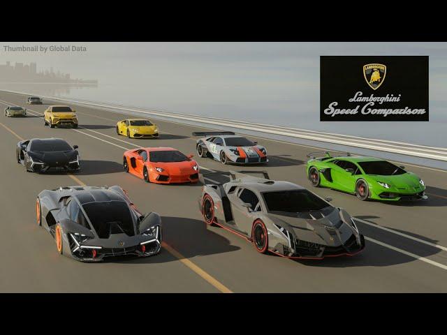 LAMBORGHINI SPEED EVOLUTION COMPARISON | FASTEST LAMBORGHINI 3D COMPARISON