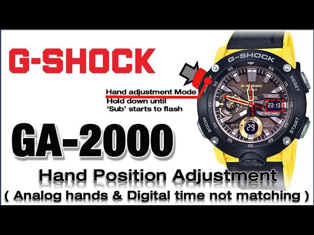 GA-2000 G-SHOCK 5590 Hands Home Position Adjustment ( Hands & Digital time not matching ) - Tutorial