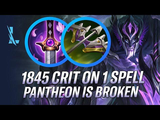 1845 CRIT WITH ONE SPELL! *NEW* OVERBUFFED PANTHEON IS A CHEAT CODE! | RiftGuides | WildRift