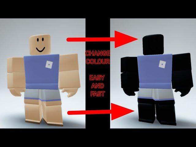 change your skin colour to full BLACK in ROBLOX . MUST SEE FULL VID