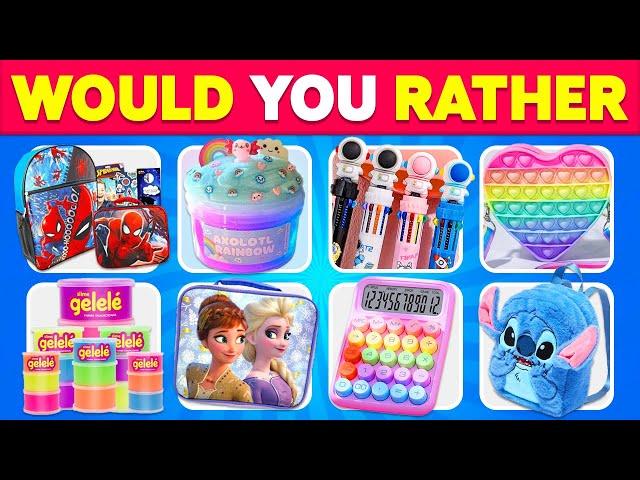  Would You Rather...? Choose Your SCHOOL SUPPLIES ️ Quiz Blitz