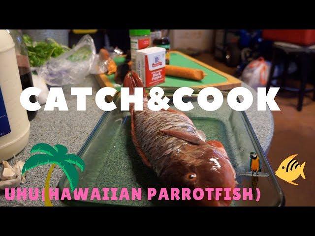 Catch And Cook Hawaiian Style!! How To Cook An UHU(Hawaiian Parrotfish)