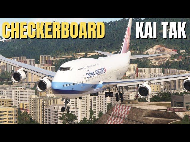 (Live) Pilot Attempts Kai Tak Checkerboard Approach in Boeing 747 | Group Flight | Real Life Pilot