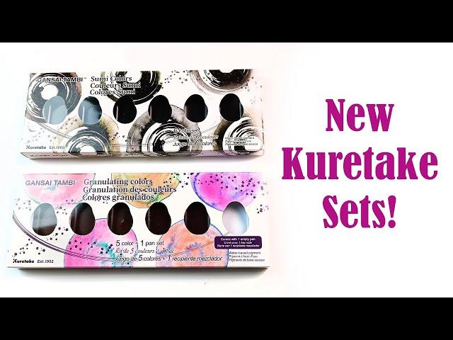 New Kuretake Paint Sets! Sumi Ink and Granulating Gansai Tambi Watercolors Review