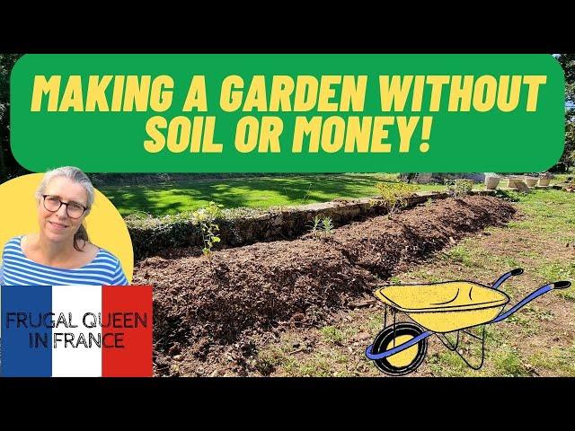 Making A Garden Without Soil Or Money #garden #gardening #budget #frugal #waterpump #france