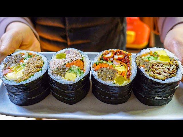 Best Korean Street Food – Gimbap│Popular Snacks