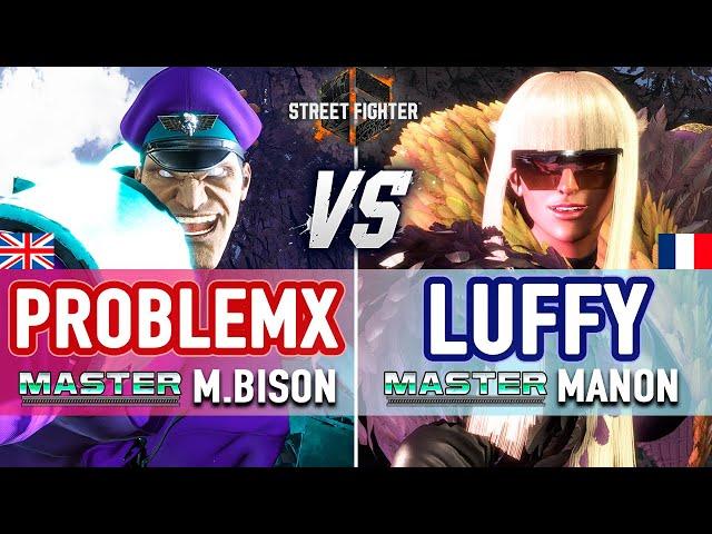 SF6  ProblemX (M.Bison) vs Luffy (Manon)  Street Fighter 6 M.Bison day 1