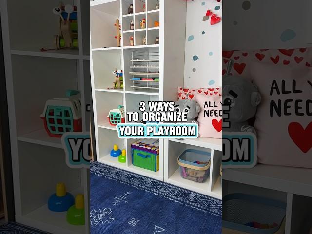 3 Ways to Organize your PLAYROOM | Playroom organization & storage #toddlermom #mom #playroomideas