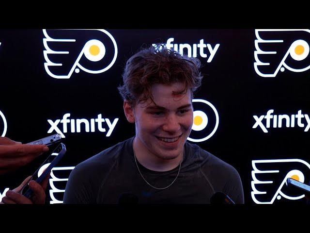 10/3 PHI vs. NJD Postgame: Oliver Bonk