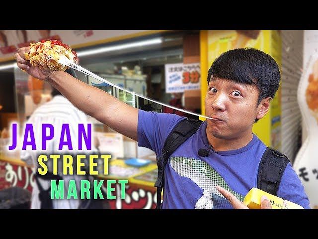 Japan STREET FOOD TOUR of Ameyoko Market in Tokyo Japan