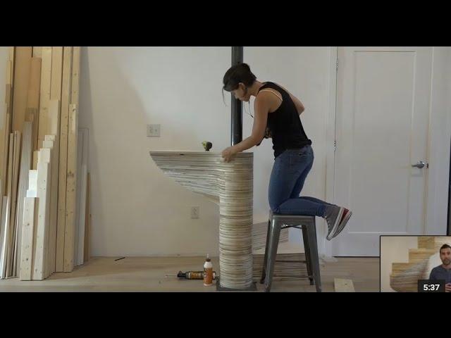 Spiral Staircase made with a Plywood