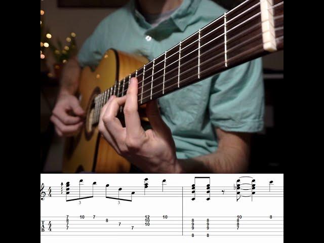 Neo Soul Fingerstyle ACOUSTIC Jazz Guitar Lick (w/ TABs)