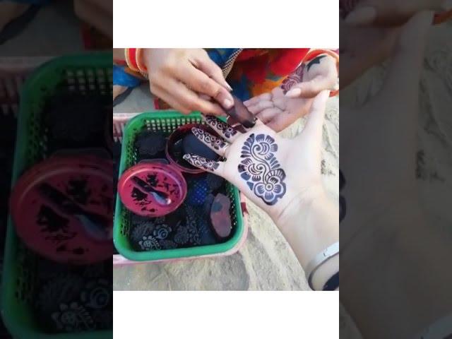 Instant stamping mehndi design | childhood memories | quick mehndi design through stamps