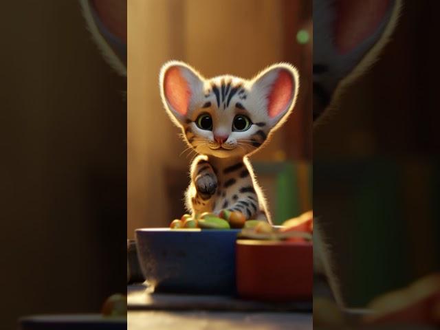 Beautifull Savannah Kittens Pixar Style! #shorts