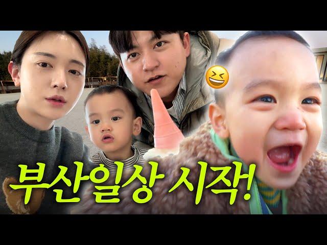 [VLOG] 일주일간의 부산살이 시작! 시트콤 같은 가족 일상