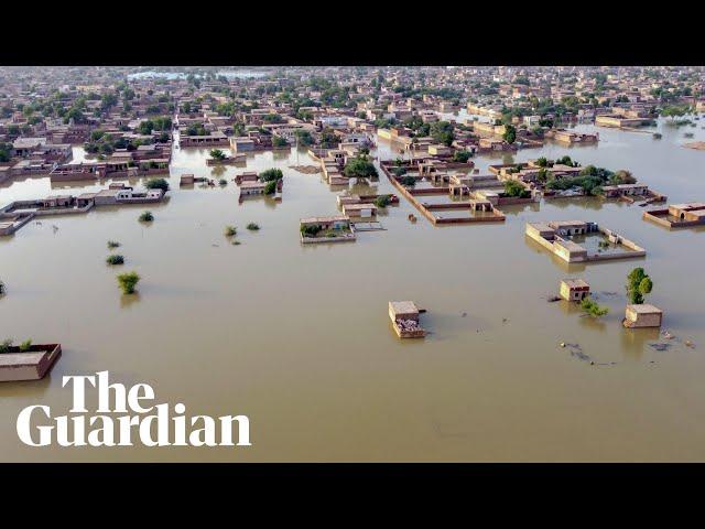 Pakistan floods: drone footage shows scale of destruction