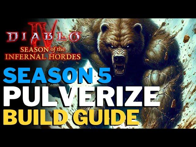 Diablo 4 - PULVERIZE Druid Build Guide! Smashing Through All Content! // Juggernaut (Season 5)