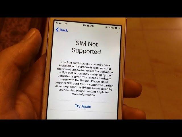 How to Fix Sim Not Supported iPhone X,8,7,6,5,4