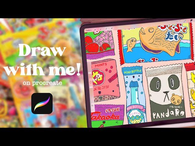 Draw With Me: Recreating Japanese Candy in My Art Style!