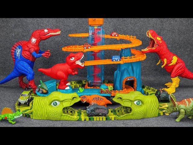 62 Minutes Of Satisfaction With Unboxing Speedy Dinosaur Car Track Set ASMR | Review Toys