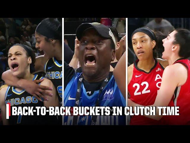 UNREAL ENDING IN ACES-SKY  A'ja Wilson & Chennedy Carter are CLUTCH  | WNBA on ESPN