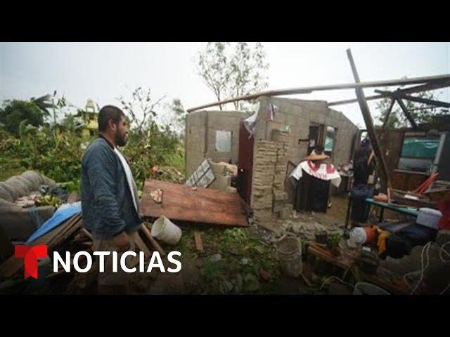 El huracán Grace deja una estela de destrucción a su paso por Veracruz | Noticias Telemundo