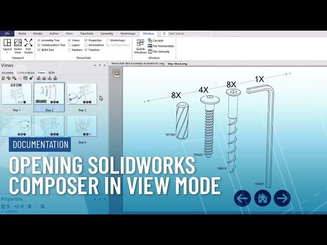 Launching SOLIDWORKS Composer in View-Only Mode