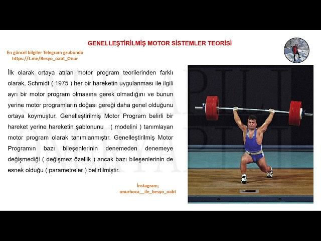 Beceri Öğrenimi Genelleştirilmiş Motor Sistemler Teorisi