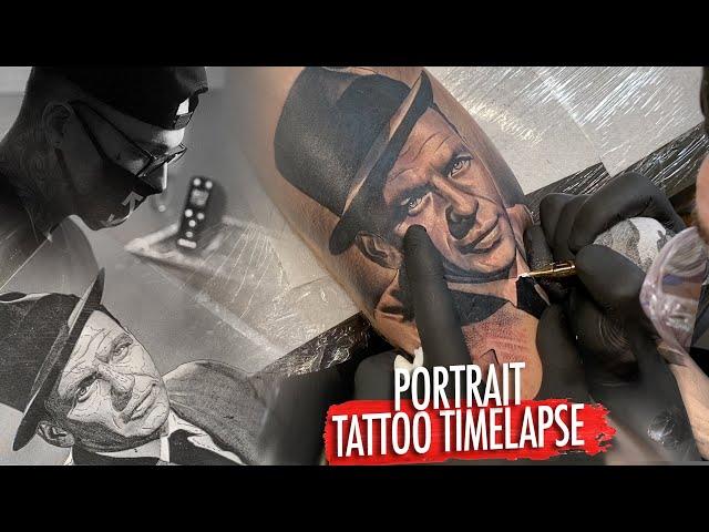 TATTOO TIMELAPSE: FRANK SINATRA PORTRAIT