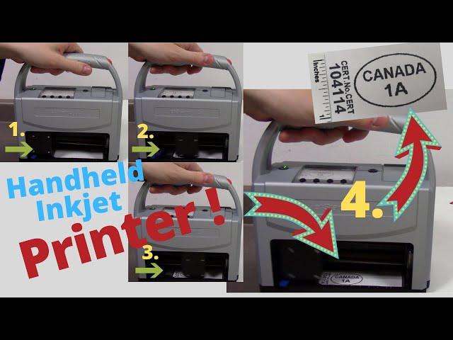 Reiner jetstamp1025 Handheld Inkjet Printing on boxes, Govt Regulated Logo