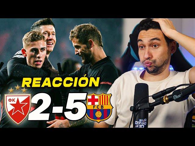 REACCIONES DE UN HINCHA al Estrella Roja vs Barcelona 2-5 *VAN SOBRADOS* | ByDiegoX10