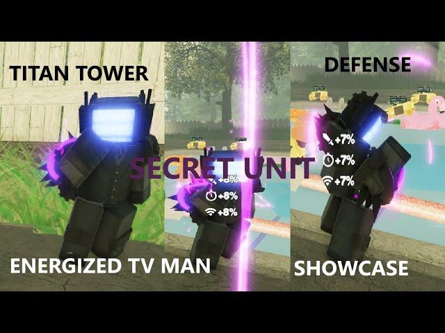 Energy tv man new secret unit showcase! | Titan tower defense | Update