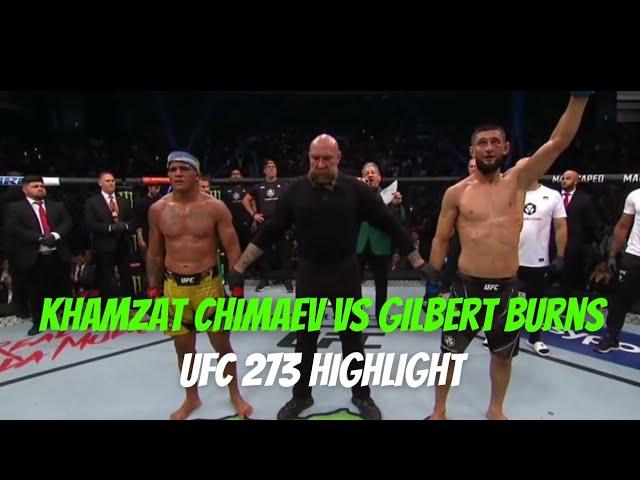 Khamzat Chimaev vs Gilbert Burns FULL FIGHT HIGHLIGHT | UFC 273