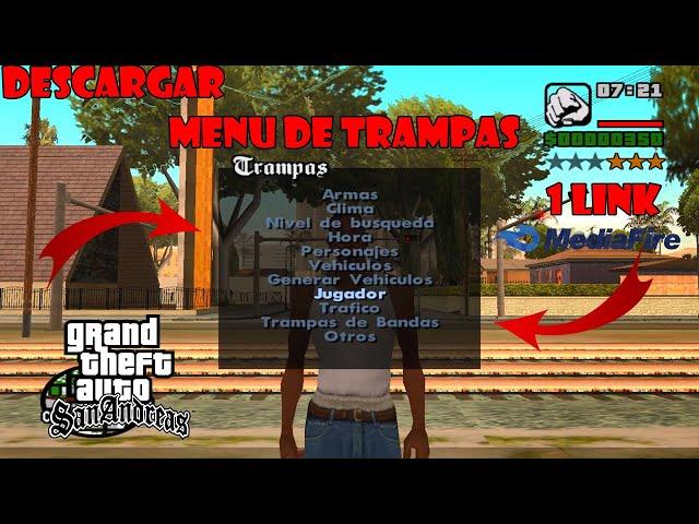 MENU DE TRAMPAS PARA GTA SAN ANDREAS PC DESCARGA