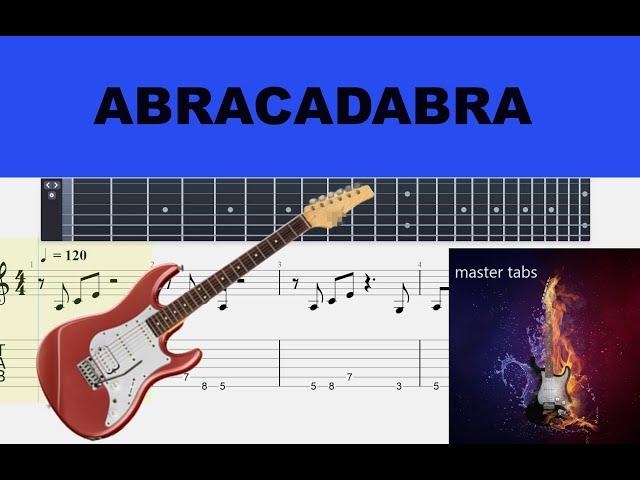 ABRACADABRA  | STEVE MILLER BAND | Guitar Tab | TUTORIAL #Mastertabs#BestFreeYoutubeMusic #rock