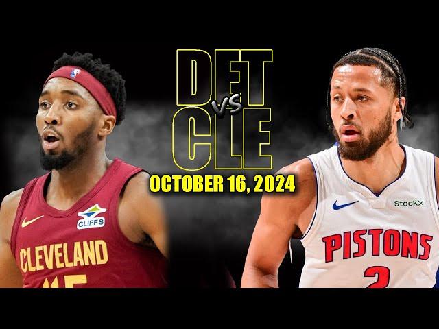 Cleveland Cavaliers vs Detroit Pistons Full Game Highlights - October 16, 2024 | NBA Pre Season