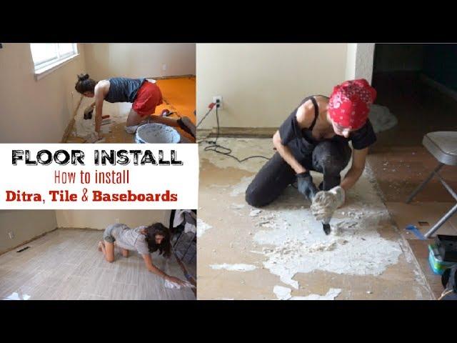 PUTTING IN THE NEW FLOORS | DiTRA, TILE, BASEBOARDS | Momma From Scratch