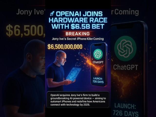  OpenAI’s $6.5B iPhone Killer EXPOSED!  Jony Ive’s Secret AI Device Shocks Tech World