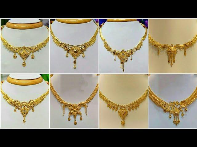 Light Weight Gold Necklace Designs With Weight And Price #kaushalyapandey