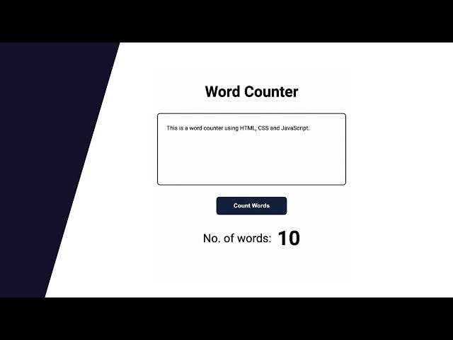 How To Create A Word Counter Using HTML, CSS, & JavaScript