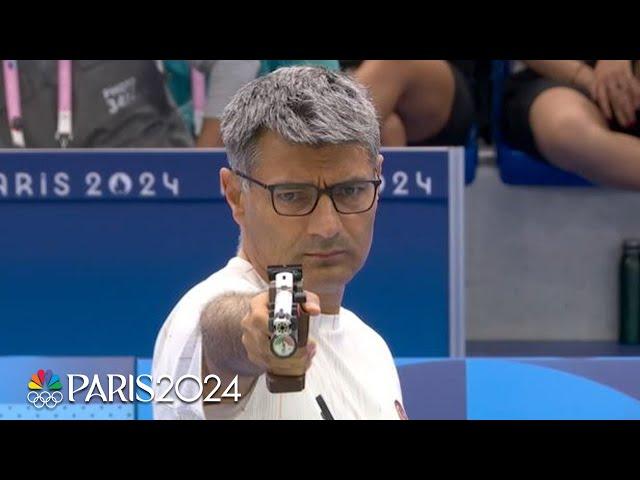 Turkish sharpshooter Yusuf Dikec takes the internet BY STORM at the Paris Olympics | NBC Sports