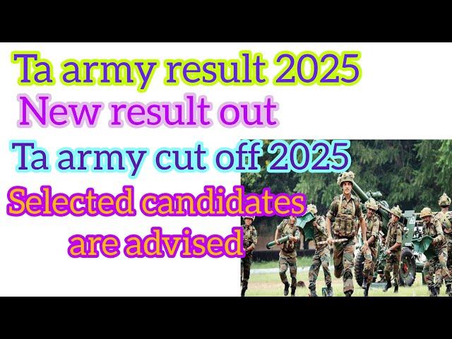 TA Army Result Out 2025 | TA Army Bharti Result 2025 Check Kare | Result PDF | TA Zone Wise Results