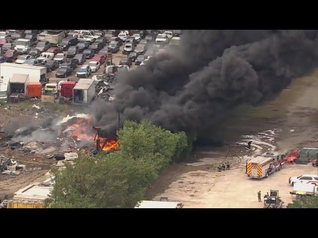 Fire burns at scrapyard in Greenspoint area