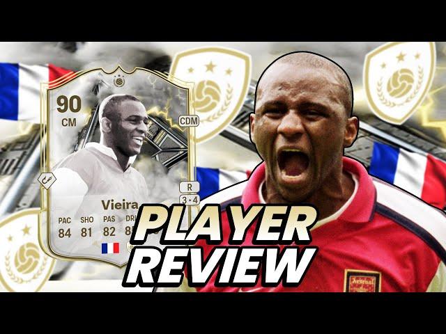 90 THUNDERSTRUCK ICON VIEIRA SBC PLAYER REVIEW | FC 25 UltimateTeam
