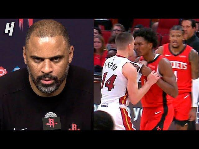 Ime Udoka on Amen Thompson & Tyler Herro scuffle, Full Postgame Interview