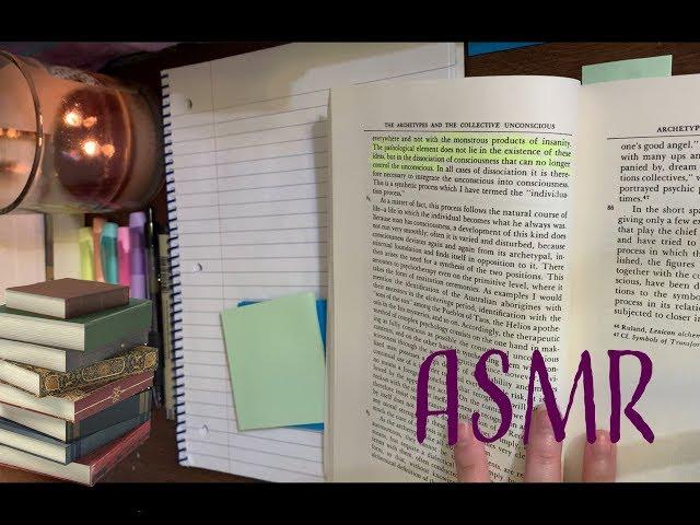 Come Study With Me  By Candlelight  ASMR (unintelligible whisper reading)