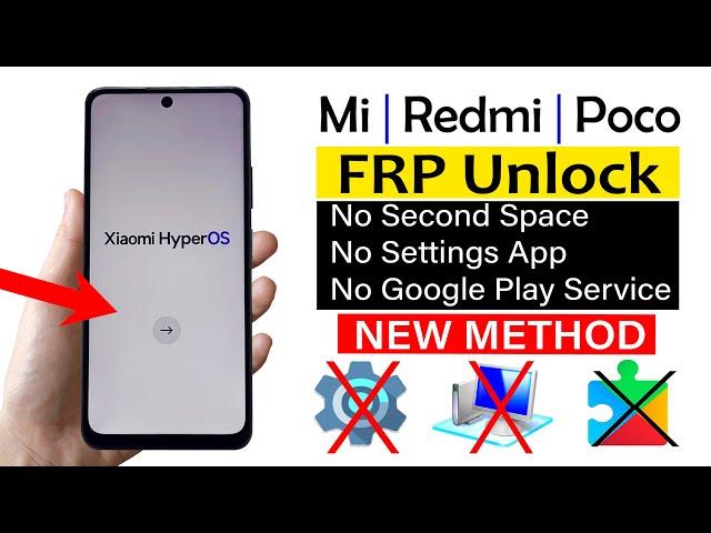 All Xiaomi HyperOS Google Account Bypass | New Method - 100% Working (Without PC)